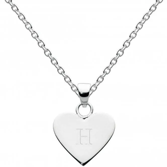Dew Sterling Silver Dinky Heart Alphabet Pendant 9091HPH013