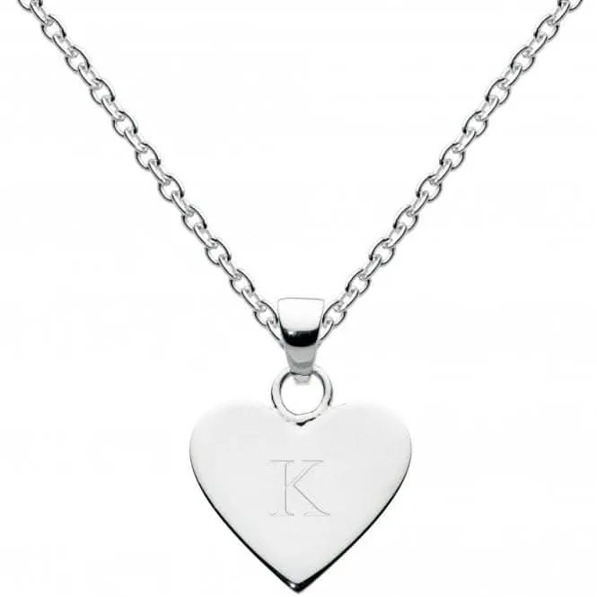 Dew Sterling Silver Dinky Heart Alphabet Pendant 9091HPK