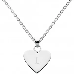 Dew Sterling Silver Dinky Heart Alphabet Pendant 9091HPL