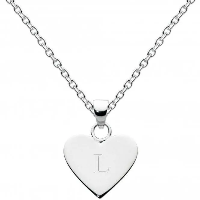 Dew Sterling Silver Dinky Heart Alphabet Pendant 9091HPL