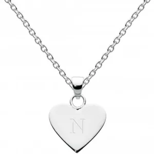 Dew Sterling Silver Dinky Heart Alphabet Pendant 9091HPN