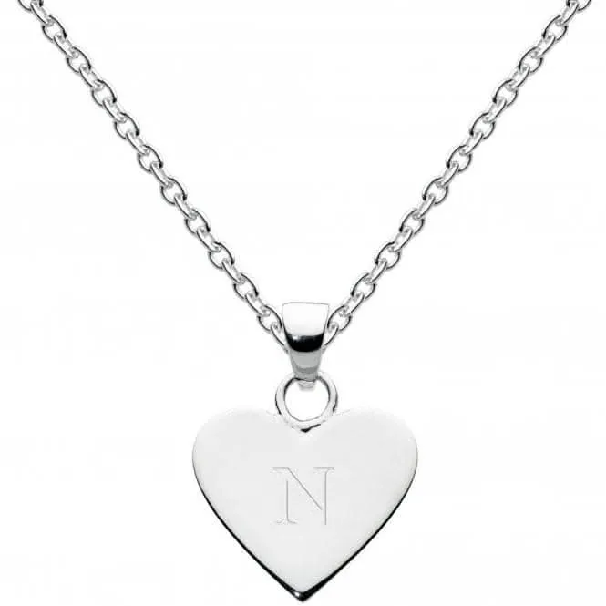 Dew Sterling Silver Dinky Heart Alphabet Pendant 9091HPN