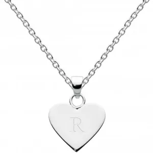 Dew Sterling Silver Dinky Heart Alphabet Pendant 9091HPR