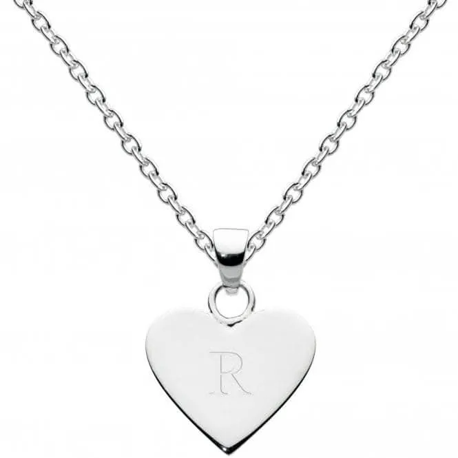 Dew Sterling Silver Dinky Heart Alphabet Pendant 9091HPR