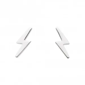Dew Sterling Silver Dinky Lightning Bolt Stud Earrings 4845HP