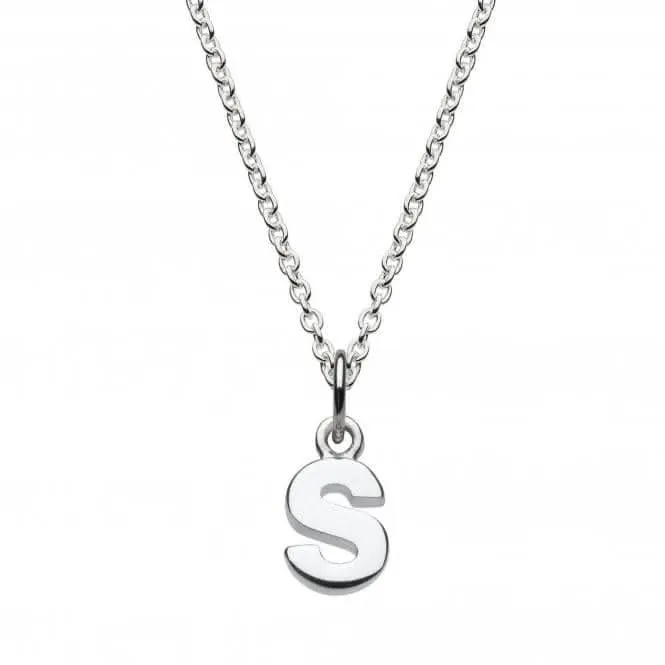 Dew Sterling Silver Dinky S Initial Pendant 9092HPS