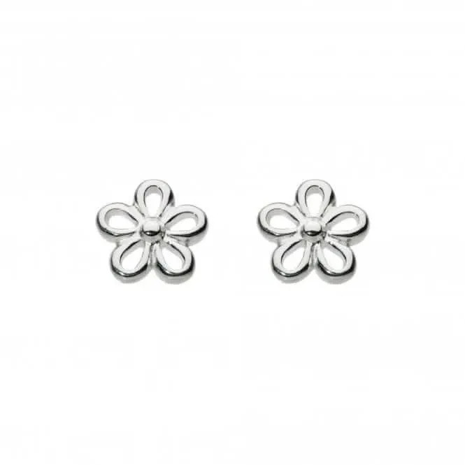 Dew Sterling Silver Dinky Simple Flower Stud Earrings 48346HP011