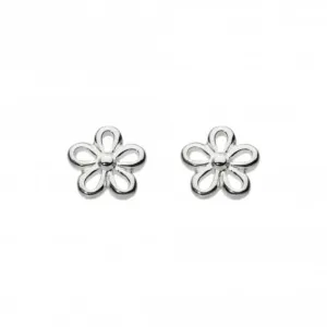 Dew Sterling Silver Dinky Simple Flower Stud Earrings 48346HP011