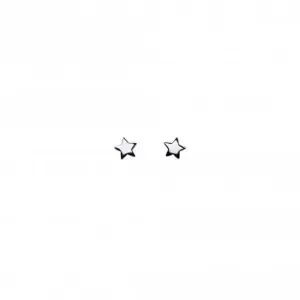 Dew Sterling Silver Dinky Small Star Stud Earrings 4406HP