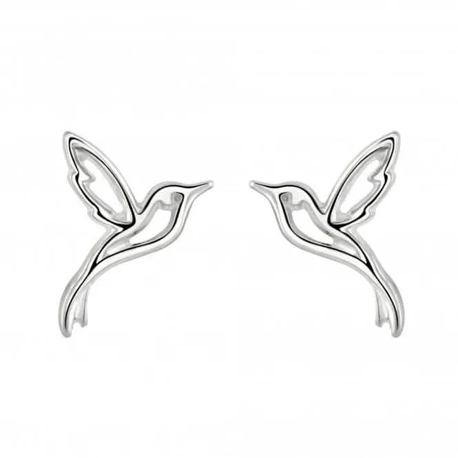 Dew Sterling Silver Humming Bird Stud Earrings 40345HP028
