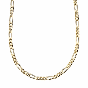 Dew Gold Plate Figaro Chain 18" Necklace 96818GD