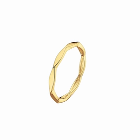 Dew Gold Plate Round Octagonal Ring 2774GD