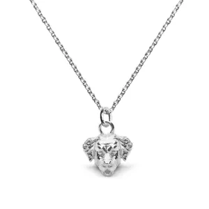 Dog Fever Sterling Silver Golden Retriever Muzzle Necklace D