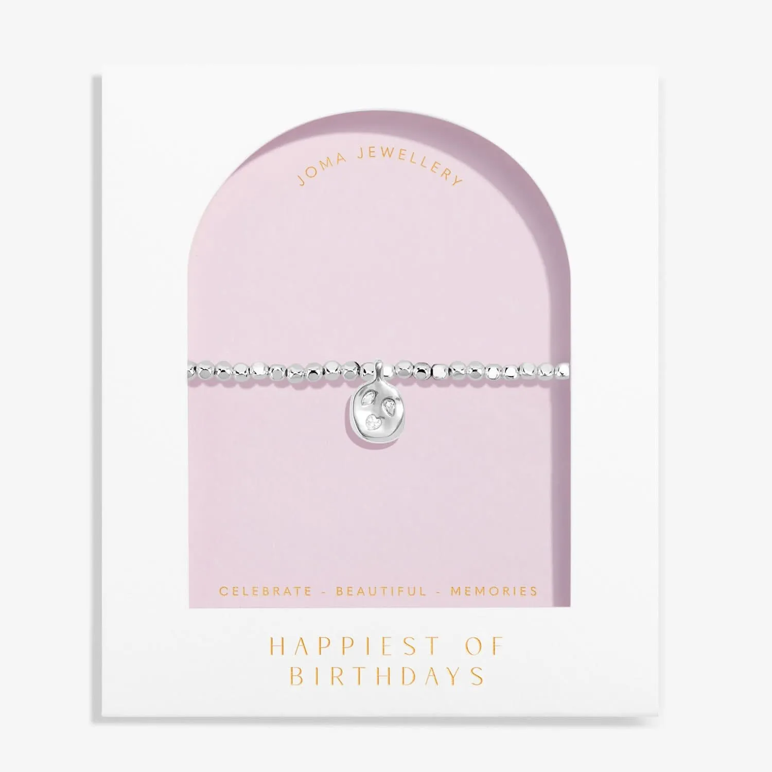 Dolce Vita Happiest of Birthdays Silver Plated Bracelet 8495