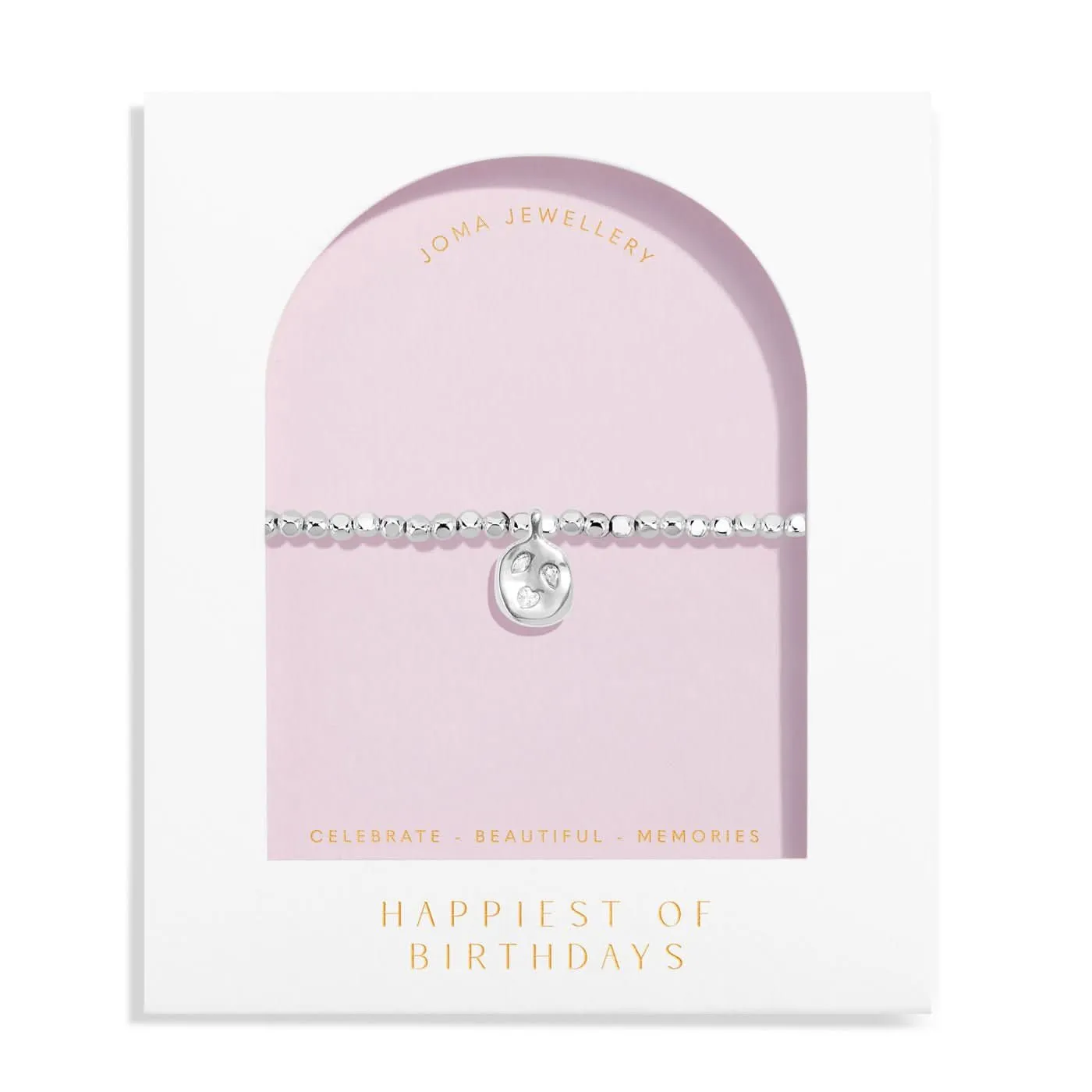 Dolce Vita Happiest of Birthdays Silver Plated Bracelet 8495
