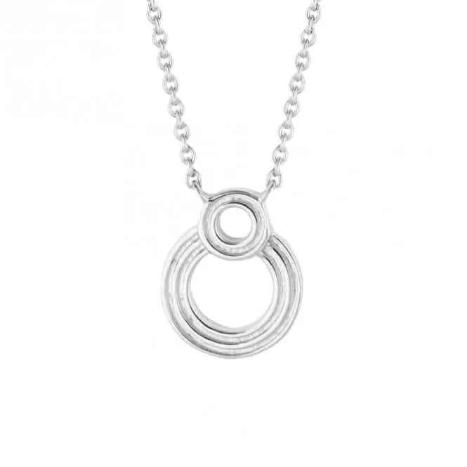 Double Circle Ridged Necklace N4522