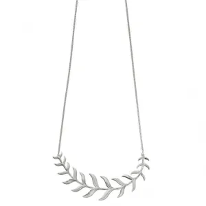 Elements Silver Plain Silver Fish Bone Necklace N4178