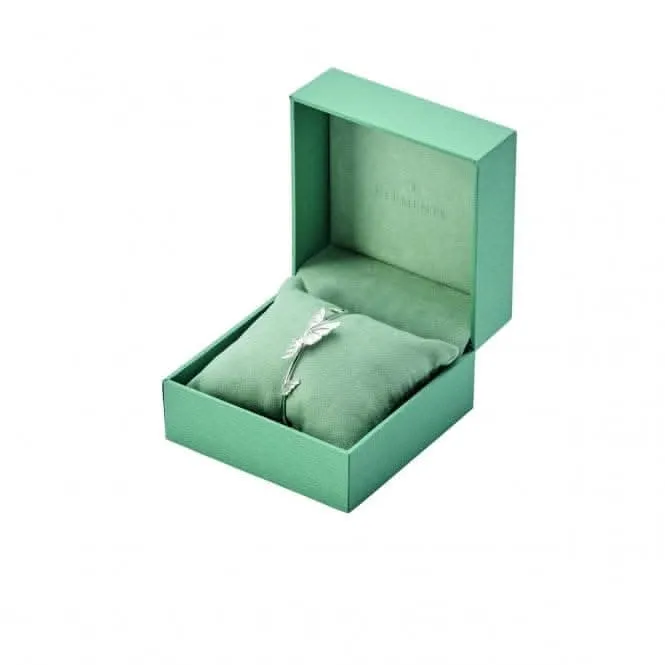 Elements Silver Plain Silver Ruffle Bangle B5009