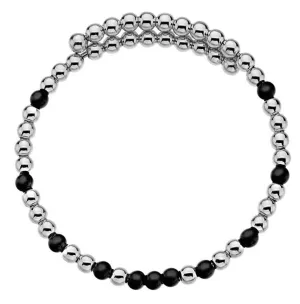Emozioni Bangle Wrap Black Silver