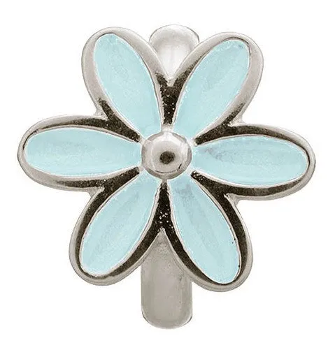 Endless Jewellery Charm Enamel Flower Light Blue Silver
