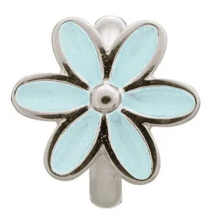 Endless Jewellery Charm Enamel Flower Light Blue Silver