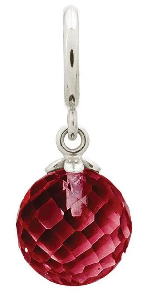 Endless Jewellery Charm Love Drop Garnet Silver