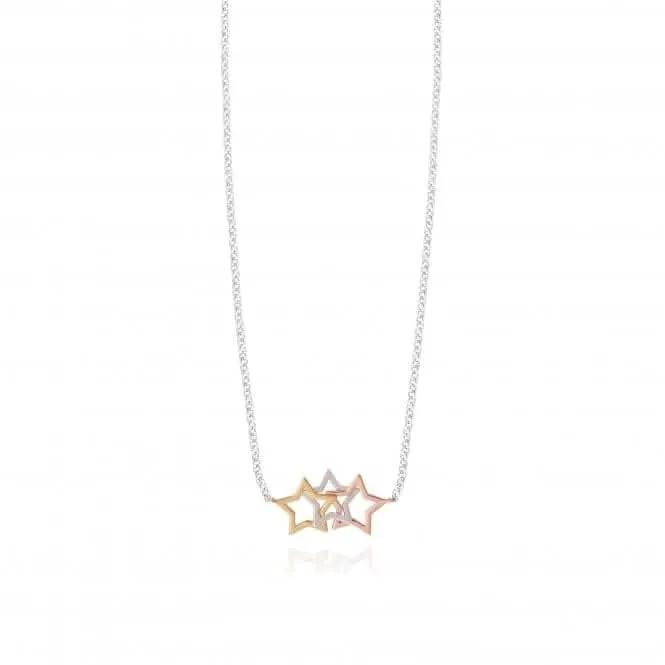 Florence Star Necklace Silver Rose Gold 46cm   5cm Extender Necklace 4442