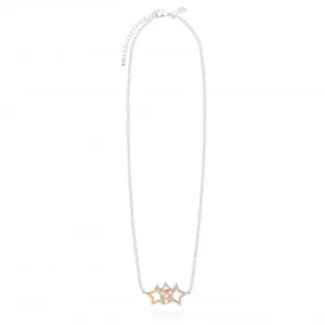 Florence Star Necklace Silver Rose Gold 46cm   5cm Extender Necklace 4442