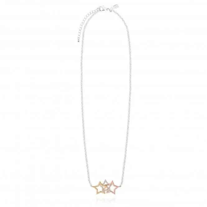 Florence Star Necklace Silver Rose Gold 46cm   5cm Extender Necklace 4442