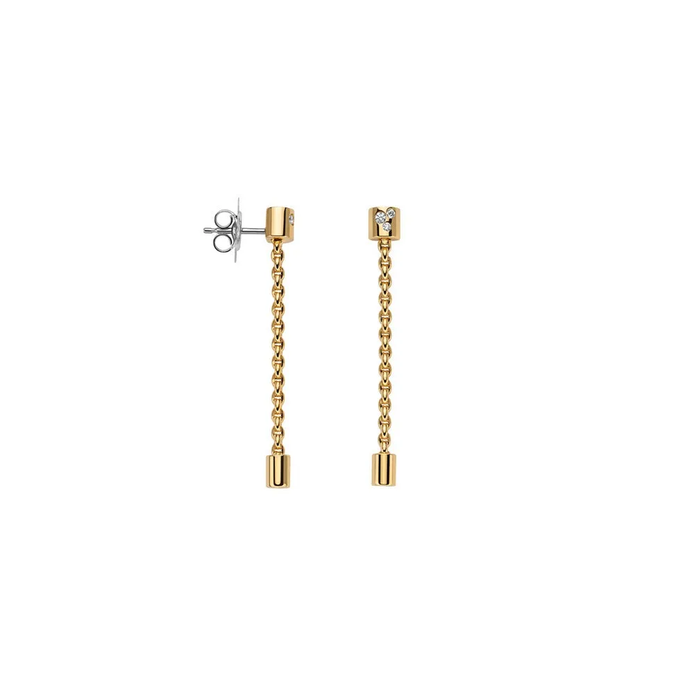 Fope Aria 18ct Yellow Gold 0.09ct Diamond Pendant Earrings