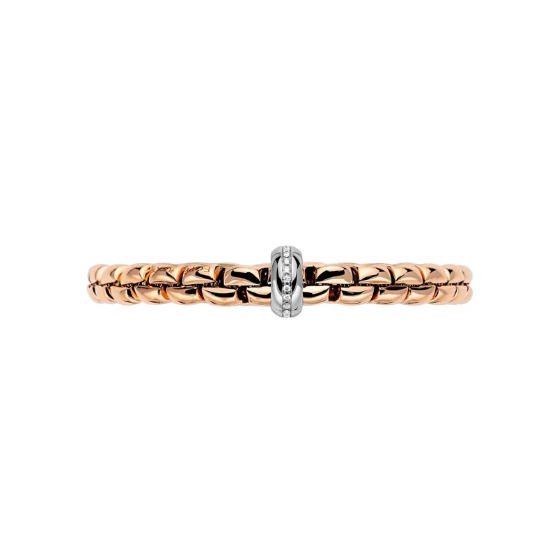 Fope Eka 18ct Rose Gold 0.19ct Diamond Bracelet