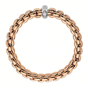 Fope Eka 18ct Rose Gold 0.19ct Diamond Bracelet