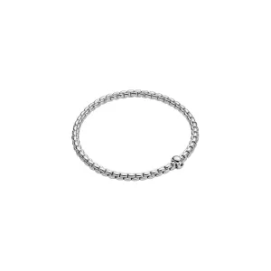 Fope Eka 18ct White Gold 0.01ct Black Diamond Flexible Bracelet