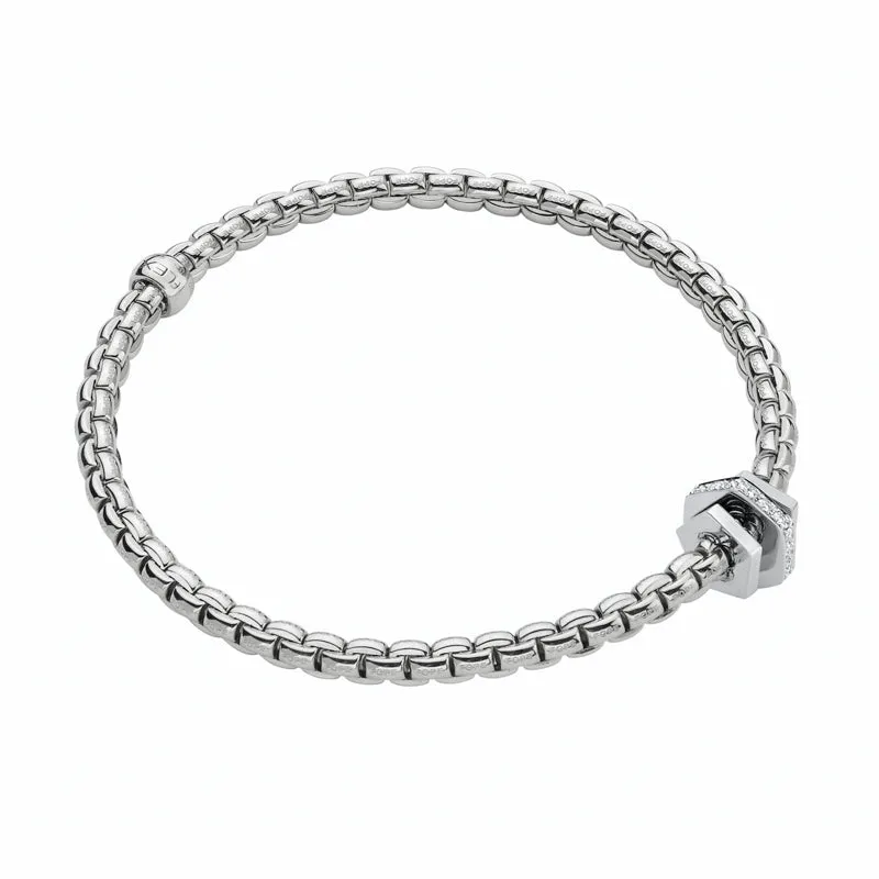 Fope Eka 18ct White Gold 0.15ct Diamond Bracelet
