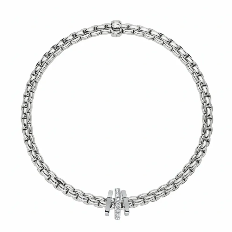 Fope Eka 18ct White Gold 0.15ct Diamond Bracelet