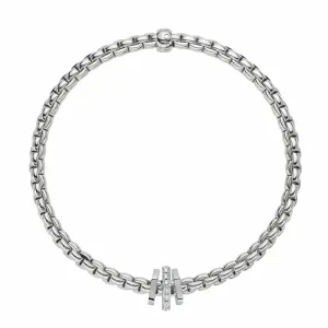 Fope Eka 18ct White Gold 0.15ct Diamond Bracelet