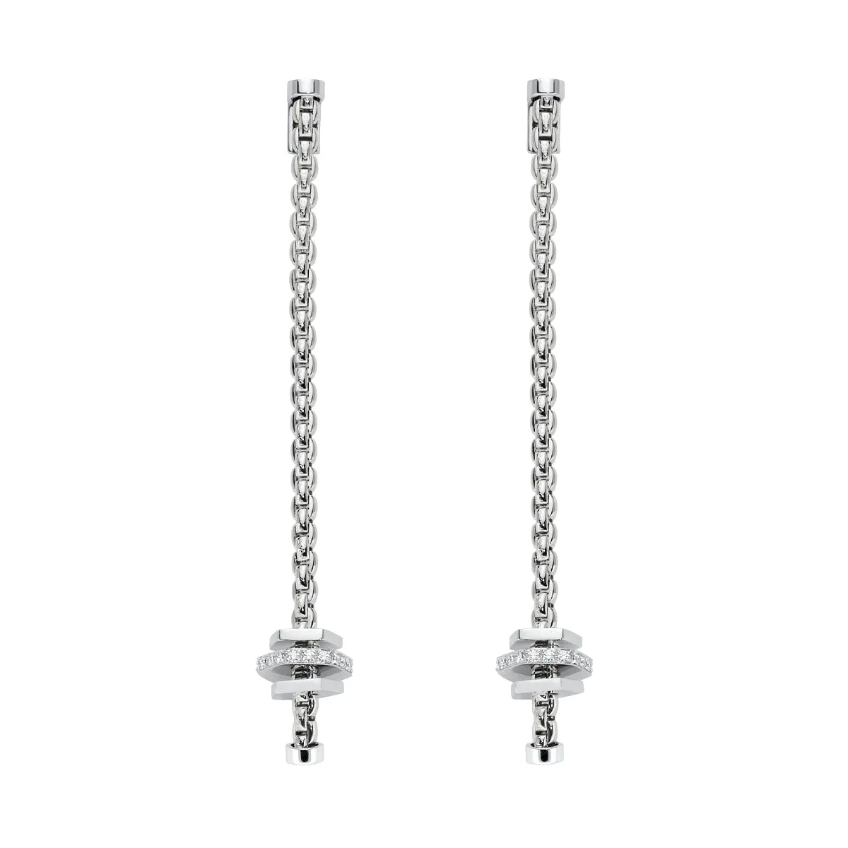 Fope Eka 18ct White Gold 0.30ct Diamond Drop Earrings