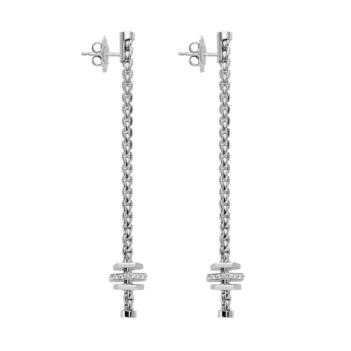 Fope Eka 18ct White Gold 0.30ct Diamond Drop Earrings