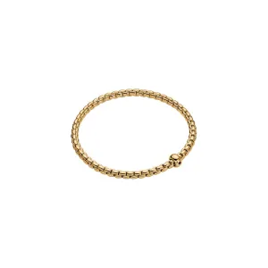 Fope Eka 18ct Yellow Gold 0.01ct Black Diamond Flexible Bracelet
