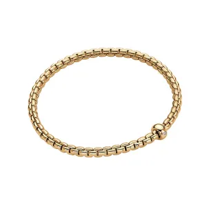 Fope Eka 18ct Yellow Gold 0.01ct Diamond Flexible Bracelet