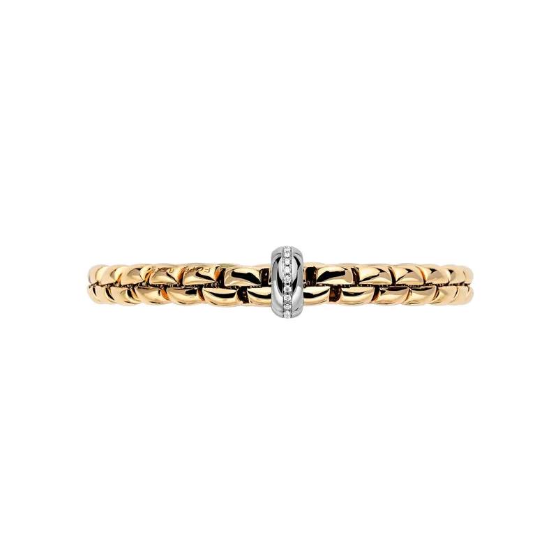Fope Eka 18ct Yellow Gold 0.19ct Diamond Bracelet