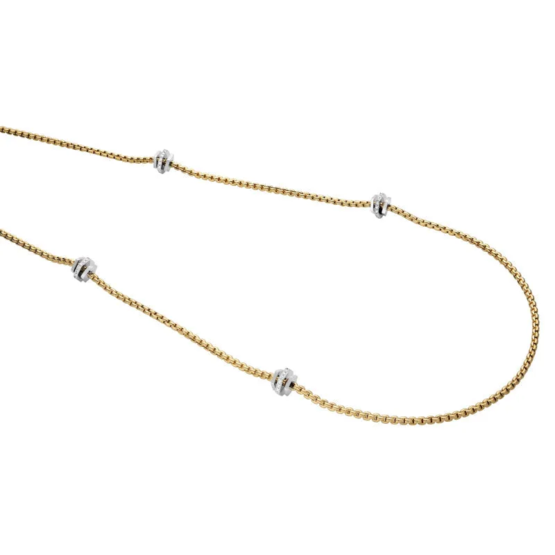 Fope Eka 18ct Yellow Gold 0.60ct Diamond 100cm Necklace