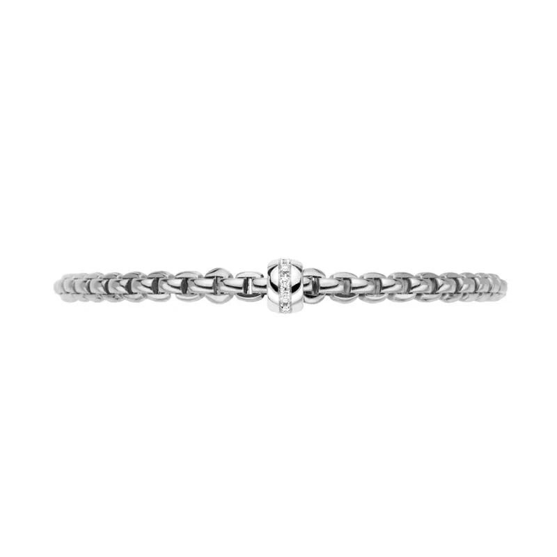 Fope Eka Tiny 18ct White Gold 0.07ct Diamond Bracelet