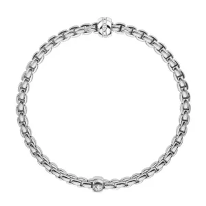 Fope Eka Tiny 18ct White Gold 0.07ct Diamond Bracelet