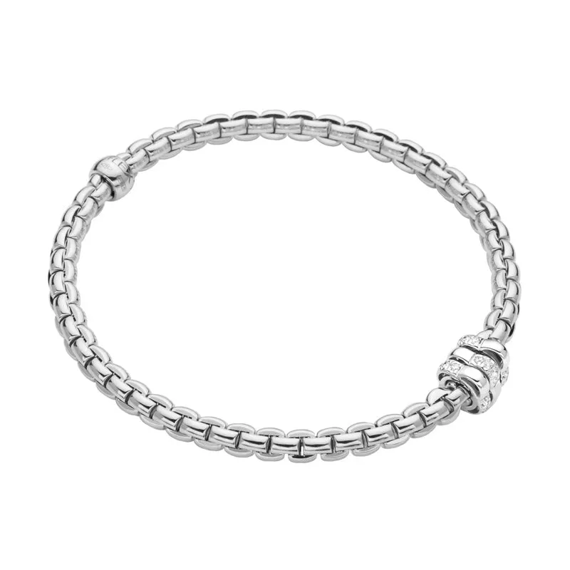 Fope Eka Tiny 18ct White Gold 0.16ct Diamond Bracelet