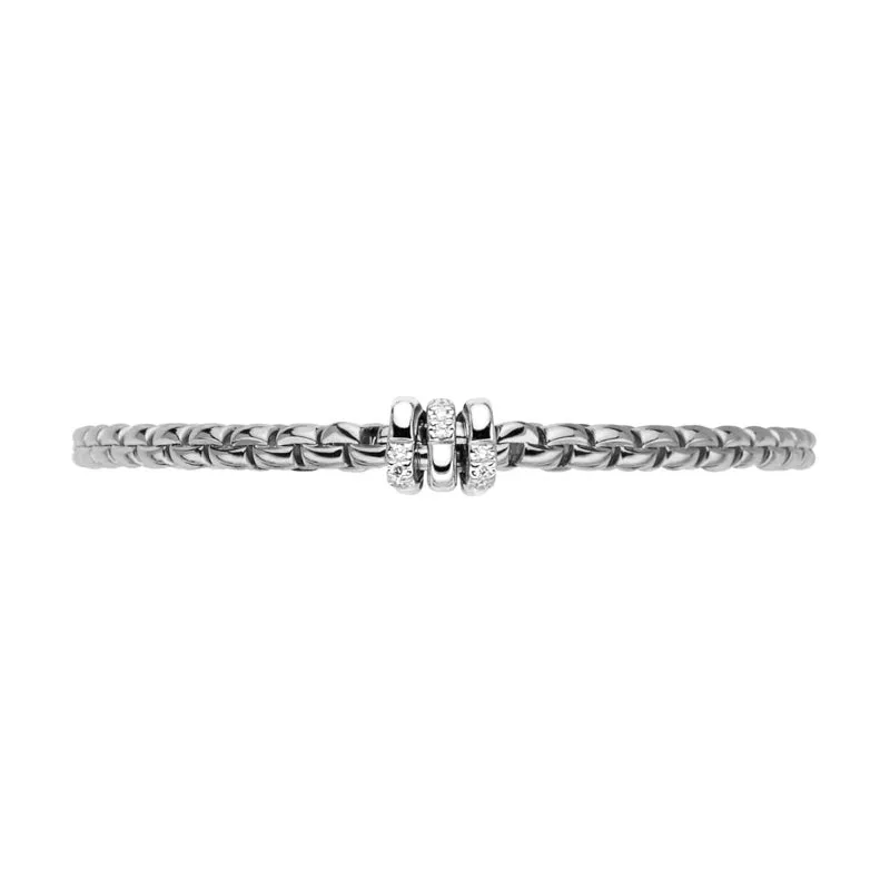 Fope Eka Tiny 18ct White Gold 0.16ct Diamond Bracelet