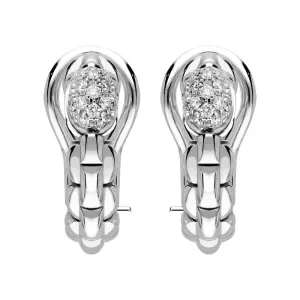 Fope Eka Tiny 18ct White Gold 0.19ct Diamond Hoop Earrings