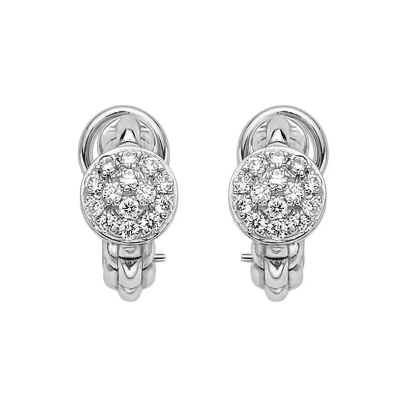 Fope Eka Tiny 18ct White Gold 0.45ct Diamond Earrings