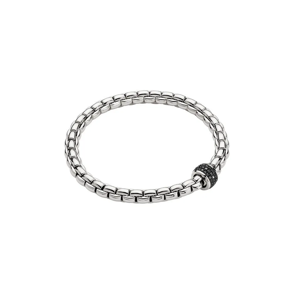 Fope Eka Tiny 18ct White Gold 0.54ct Black Diamond Bracelet