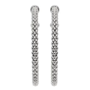 Fope Essentials 18ct White Gold Large Hoop Earrings